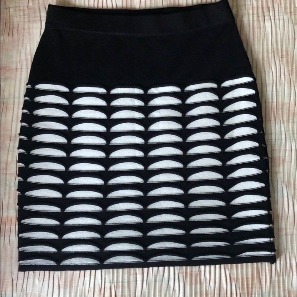 2Pc Black and White Skirt Set - Picture 3 of 4